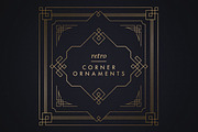 Retro Vector Corner Ornaments, a Decorative Illustration by digiful (Thumbnail 1 of 7)