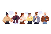 People talk, chat, discuss set, a Person Illustration by PaperTrident (Thumbnail 8 of 9)