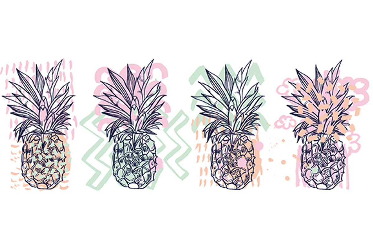 PINEAPPLE SET, a Decorative Illustration by Tanya Akhmett (Photo 5 of 9)