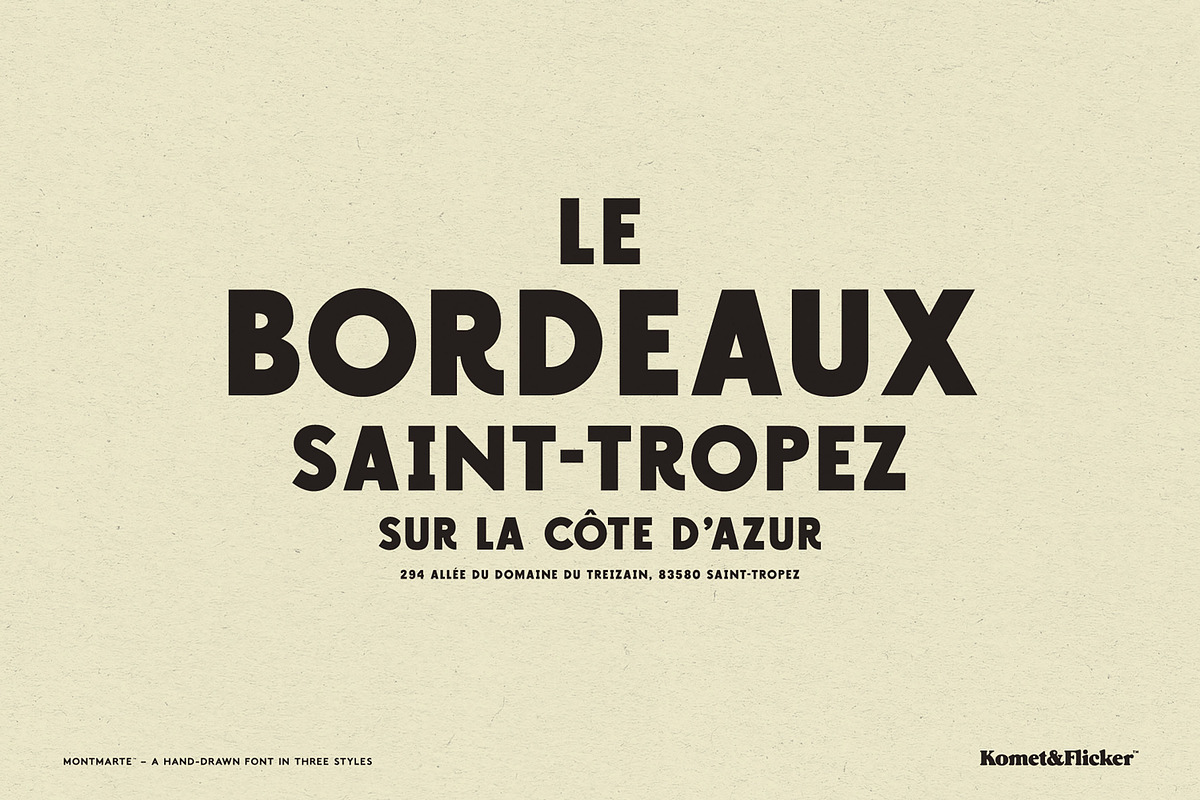 Montmartre - A Hand-drawn Font, a Sans Serif Font by Komet & Flicker (Photo 6 of 12)
