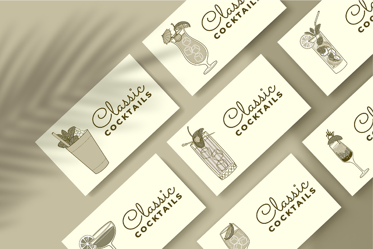 Elegant Bar Cocktail bundle, a Food Illustration by Chakraborty Design (Photo 3 of 13)