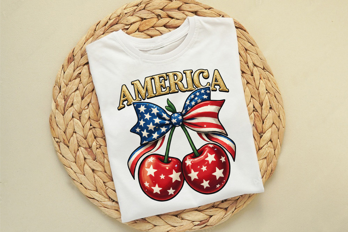 Faux Yarn Patriotic America Cherry, an Illustration by designcity5 (Photo 6 of 9)