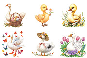 Spring Goose Clipart PNG, an Illustration by Designking (Thumbnail 3 of 5)