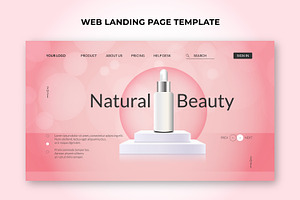 Natural Beauty Products Landing page, a Landing Page Template by sumonuix