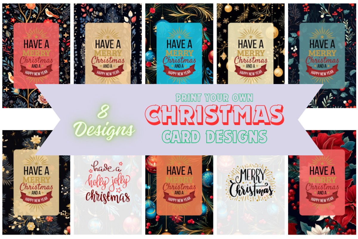 Christmas Card Design Bundle 12, a Card Template by Jay Major Designs (Photo 1 of 10)