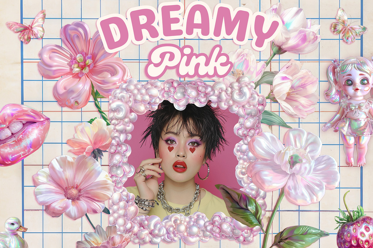 Dreamy Pink Collection, an Object Graphic by Natali Batu (Photo 1 of 16)
