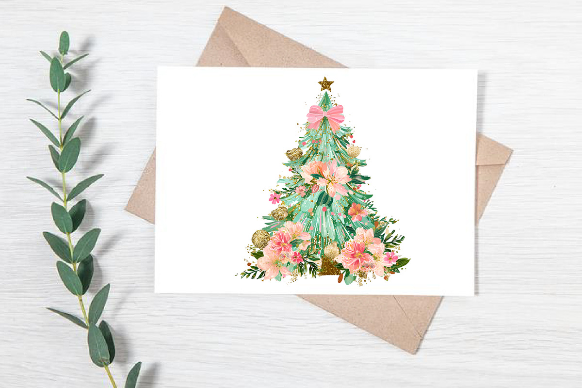 Watercolor Christmas Tree PNG, an Illustration by Canvas Craft (Photo 4 of 5)
