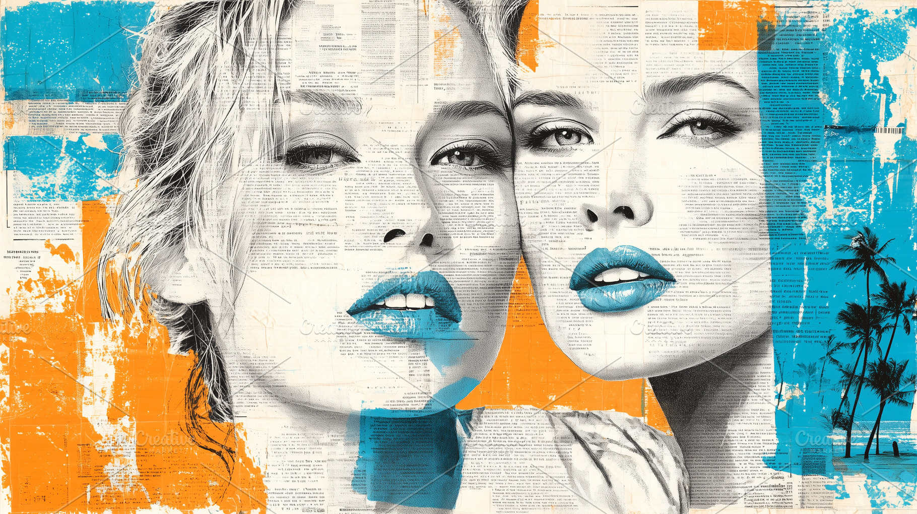 Modern pop art collage with women, a Person Photo by MistyDay
