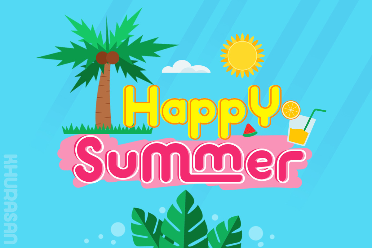 Hi Summer Layered Font preview 3