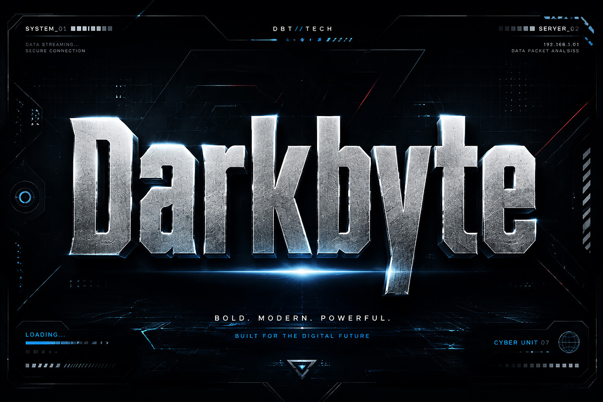 Darkbyte, a Slab Serif Font by Wow Magic (Photo 3 of 5)