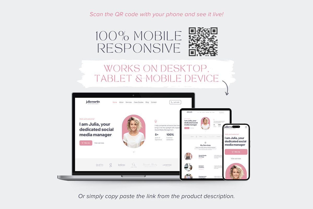 Wix Template Social Media Manager, a Wix Template by vectorocean (Photo 8 of 11)