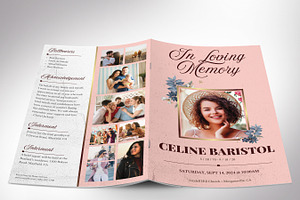 Floral Funeral Program Template, a Brochure Template by Godserv Designs