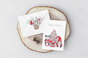 Watercolor Christmas gnomes, an Illustration by JuliaBadeeva (Thumbnail 7 of 7)