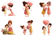 Enjoy Mother's Day girl Clipart, an Animal Illustration by Designking (Thumbnail 3 of 5)