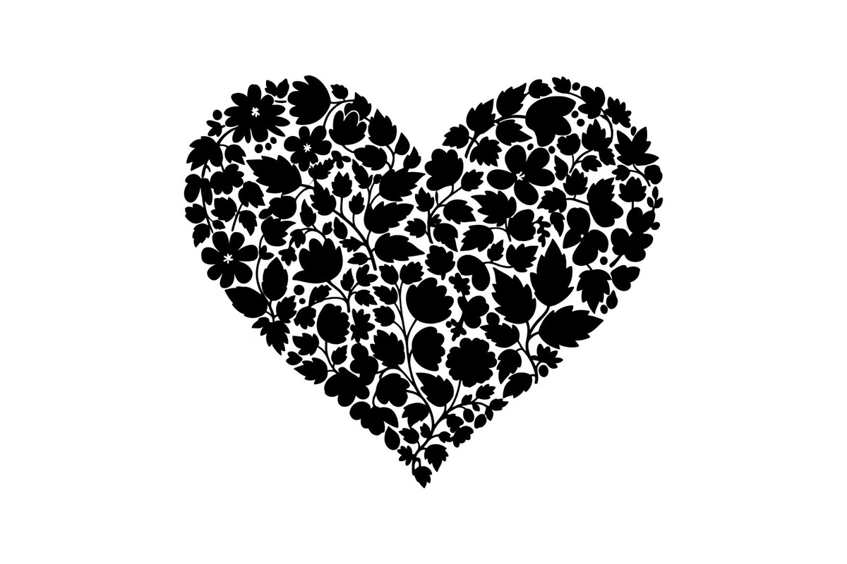 Floral Heart Silhouette Bundle, an Illustration by Designs_River (Photo 10 of 31)
