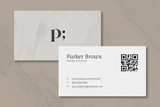Parker Business Card Canva Template, a Templates & Theme by Regent Parkette (Thumbnail 1 of 2)