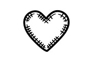 Stitched Heart Silhouette Vector Bun, an Illustration by Designs_River (Thumbnail 24 of 41)