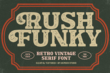 Rush Funky - Retro Serif Font