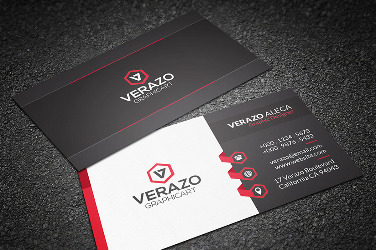 Creative Corporate Business Card, a Business Card Template by Verazo (Photo 2 of 3)