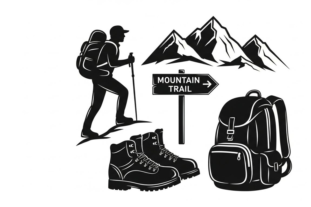 Hiking Adventure Silhouette Bundle, an Illustration by yasushie (Photo 39 of 51)