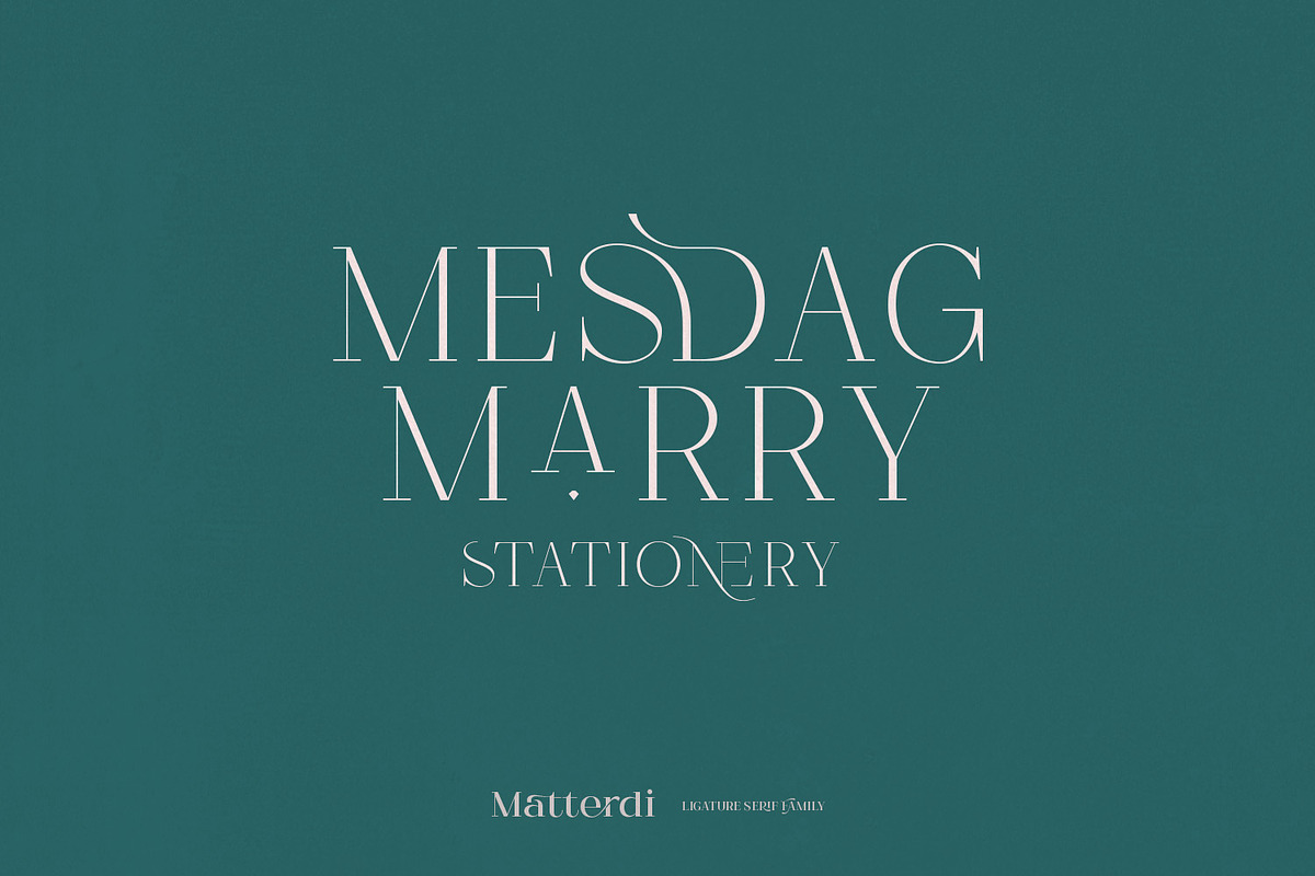 Matterdi | Hi-fashion ligature font preview 5