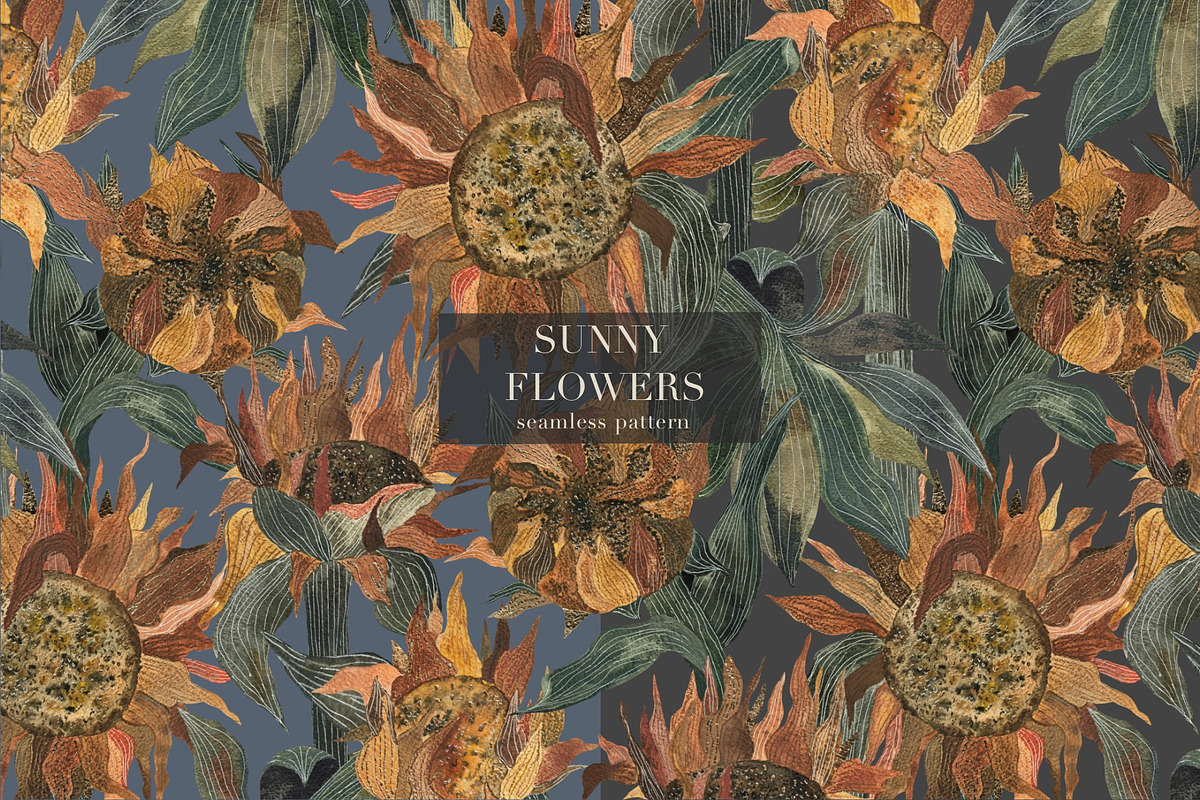 Patterns SUNNY FLOWERS, an Illustration by PASHKOVA (Photo 14 of 14)