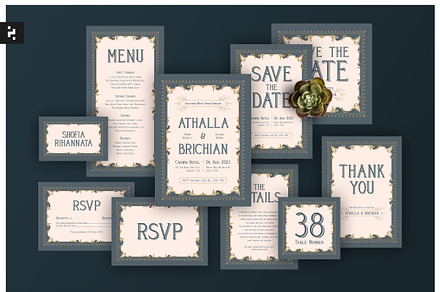 Elegant Wedding Suite Victorian, a Card Template by Neermana