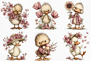 Cute Duck Spring Mood Clipart Png, an Illustration by Craft Nest (Thumbnail 5 of 11)