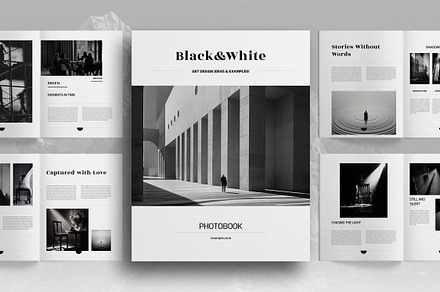 Black and White Photobook Brochure