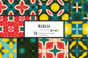 MARLIA Geometric Seamless Patterns.