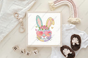 Floral Patchwork Easter Bunny Png, an Illustration by CraftArtStudio (Thumbnail 4 of 4)