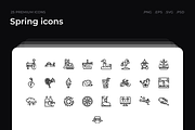 Spring icons, an Outline Icon by Wencory (Thumbnail 1 of 2)