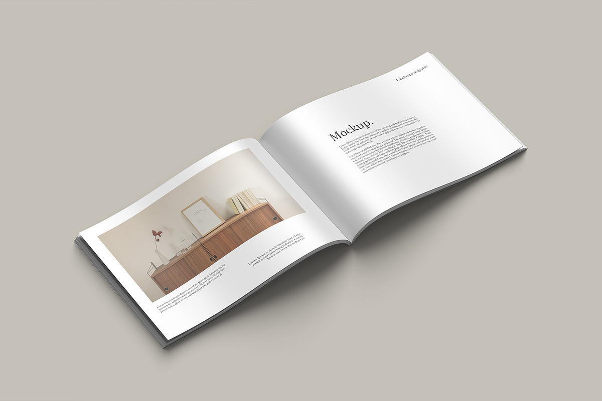 A4 Landscape Magazine Mockup, a Books & Magazine Mockup by graphicpages (Photo 5 of 15)