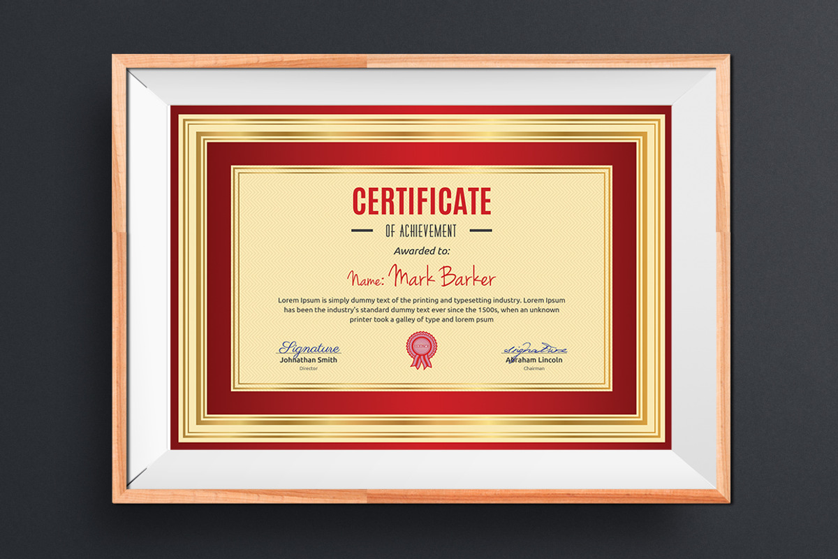 Certificate Word | PSD | AI, a Templates & Theme by Curve Design (Photo 3 of 3)