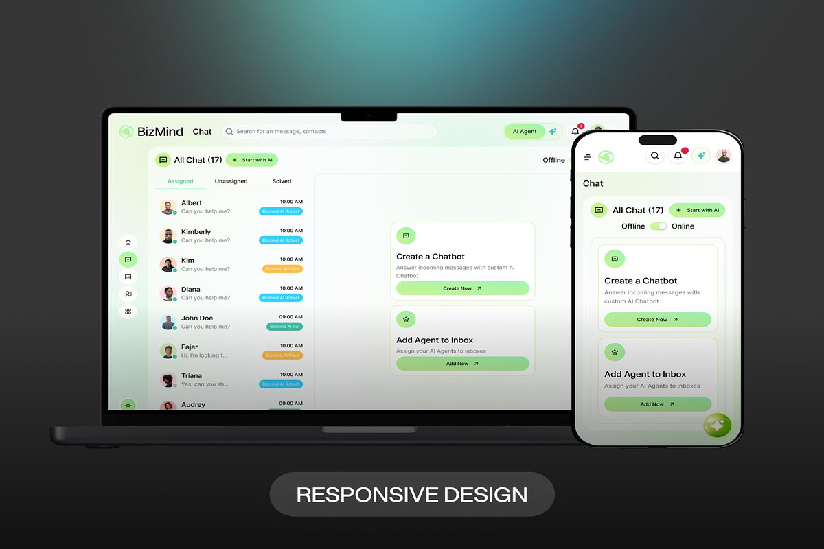 BizMind Business Assistant AI Power, an UI Kit Template by Creative Perspective (Photo 3 of 7)