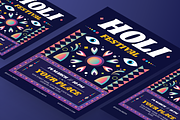 Holi Festival Color Flyer Set, a Flyer Template by Annora Studio (Thumbnail 6 of 6)