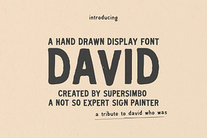 David | Hand Drawn Display Font