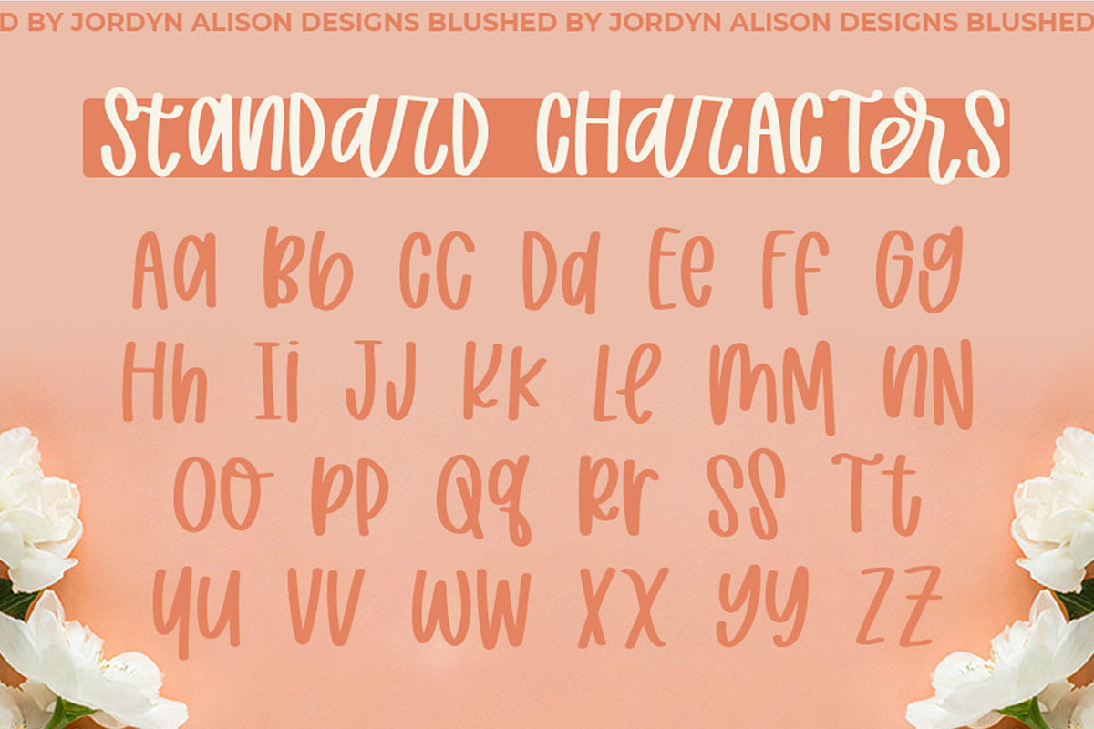 Blushed, Thick Marker Font, a Handwritten Font by Jordyn Alison Designs (Photo 2 of 8)