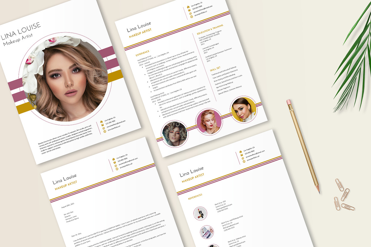 Makeup Artist Resume Template, a Resume Template by Stanin Studio (Photo 9 of 11)