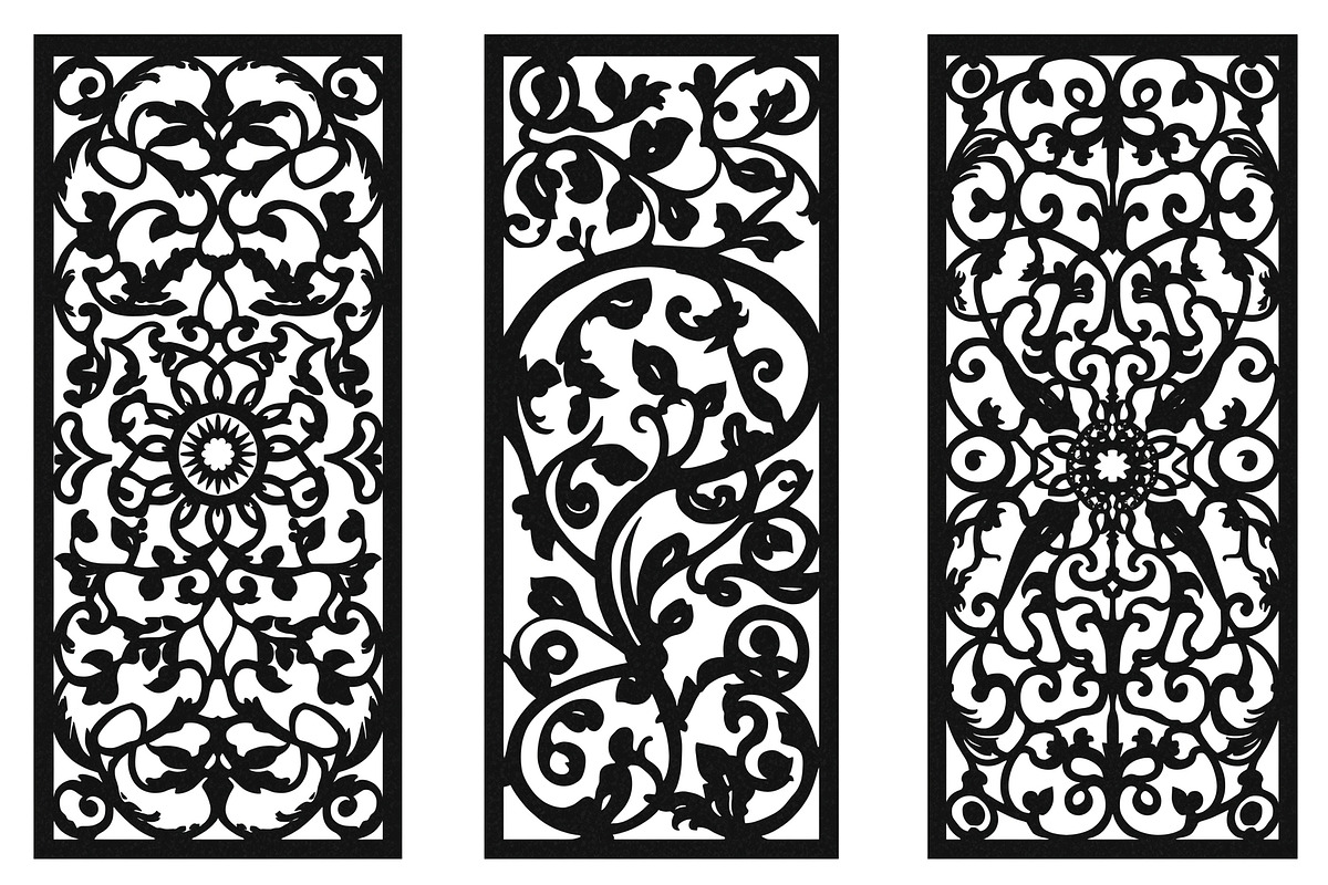 Floral Ornament Silhouette Panels, an Illustration by Designer_Momina (Photo 15 of 20)
