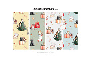 Cat Christmas digital paper, a Pattern Graphic by Milatoo (Thumbnail 4 of 4)