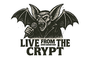 Halloween gothic grunge bat with tex, an Illustration by Dvoevnore photos