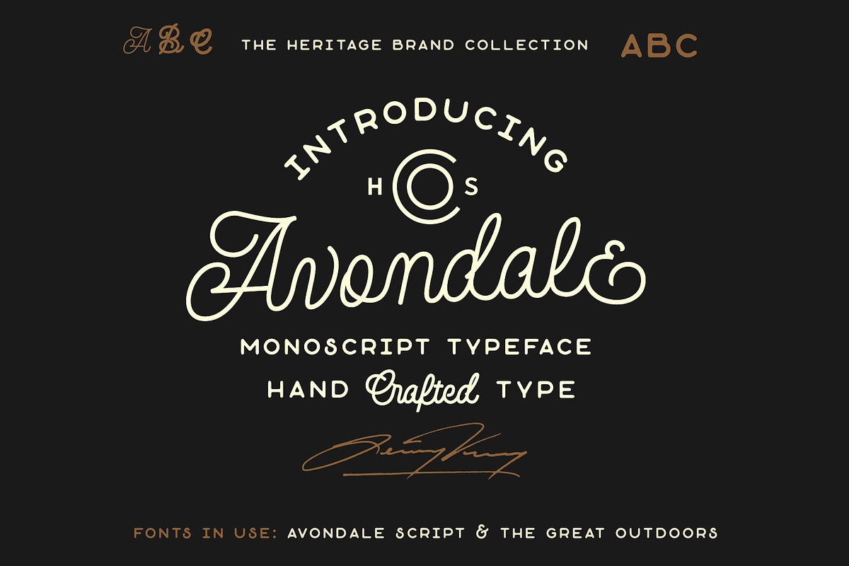 The Heritage Brand Collection, a Serif Font by Hustle Supply Co. (Photo 10 of 14)