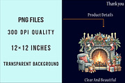 Christmas Fireplace Clipart, an Illustration by SinaCreation (Thumbnail 6 of 7)