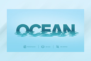 Ocean Text Effect Design