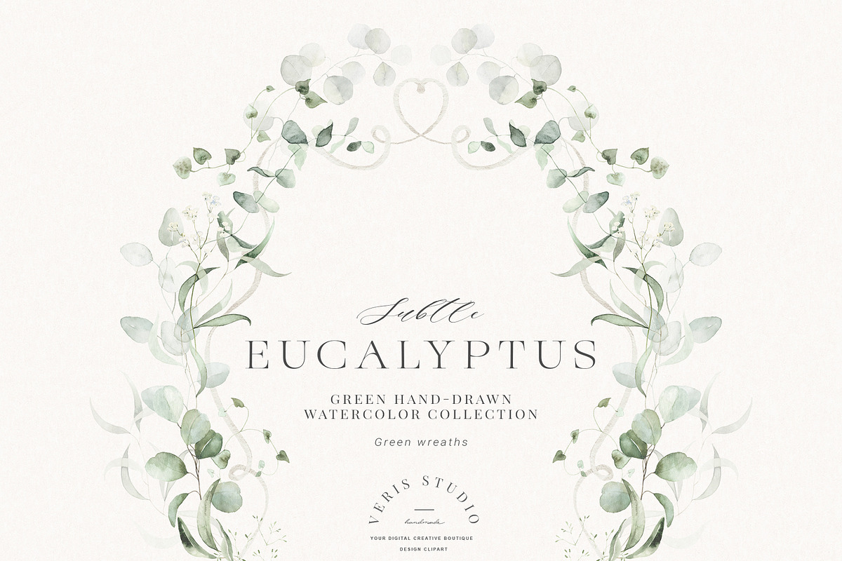 Watercolor Eucalyptus Green Floral, a Decorative Illustration by Veris Studio (Photo 6 of 20)