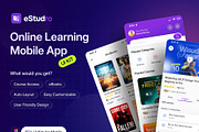 eStudro - Online Learning Mobile App, an UI Kit Template by DesignsLab (Thumbnail 1 of 6)