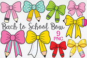 Back to School Bow Clipart, a Seasonal Illustration by Daily.Designs (Thumbnail 1 of 4)