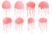 Pink Drip Melted Sublimation Bundle, an Illustration by Designworld (Thumbnail 3 of 4)