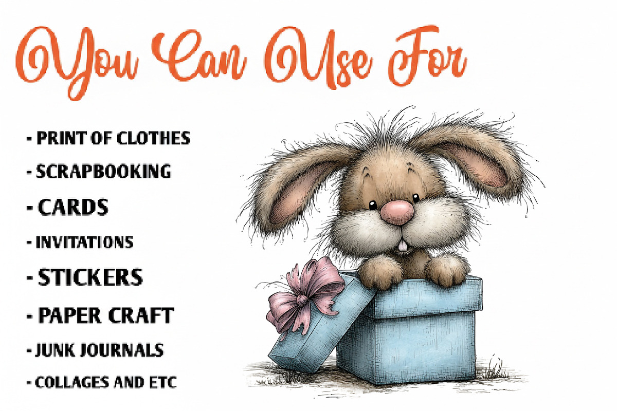 Watercolor Birthday Bunny Clipart, an Animal Illustration by CreationArt (Photo 12 of 14)